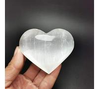 LiuliuBull 50-70mm Naturale Gypsum Chakra Pietra lucidata a Forma di Cuore Selenite curative Esercizio Massaggio Salute (Color : 6-7cm)
