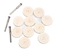 LiuliuBull L Panno di Cotone macinazione abrasiva Rubinetto abrasivo Rubinetto abrasivo 3mm Gambo Cotone Filo lucidatura Mini Spazzola per Trapano Dremel (Color : 25mm White 10pc)