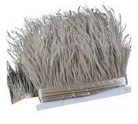 LiuliuBull Nastro di piume di struzzo da 2 m - Frangia di piume da 8-10 cm for cucito fai da te, decorazioni for abiti e vestiti(006color)