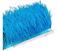 LiuliuBull Nastro di piume di struzzo da 2 m - Frangia di piume da 8-10 cm for cucito fai da te, decorazioni for abiti e vestiti(034lake blue)