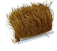 LiuliuBull Nastro di piume di struzzo da 2 m - Frangia di piume da 8-10 cm for cucito fai da te, decorazioni for abiti e vestiti(012brown)