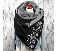 LiuliuBull Sciarpa Signore Generico Sciarpa da Donna Generico Calda Sciarpa Morbida Poncho Cape con Bottone Triangolo Morbido Triangolo Shell Sciarpa Invernale Plaid Sciarpa da soffitto Quadrata