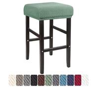 LIULIWEIFA 30x40cm Fodera/Copri Coprisgabello Quadrato Con Elastico Sgabelli da bar Rettangolare Coprisedili lavabili per Cucina sgabello sedia pianoforte panca sedile protezione,Verde,1pcs