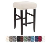 LIULIWEIFA 30x40cm Fodera/Copri Coprisgabello Quadrato Con Elastico Sgabelli da bar Rettangolare Coprisedili lavabili per Cucina sgabello sedia pianoforte panca sedile protezione,Beige,1pcs