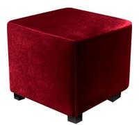 LIULIWEIFA Copri Pouf Fodera Poggiapiedi Quadrati Elasticizzato Copri Ottomano Quadrato Copri Sgabello Copri Pouf Poggiapiedi Quadrato Copri Sgabello Fodera per Poggiapiedi,Burgundy,S/L&W:38~45cm