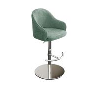 LIULIWEIFA Elasticizzato Copri Sedie Bar, Fodere Sgabello Bar con Braccioli e Schienale, Fodere per Sgabelli da Bar Cucina Pranzo Girevoli Moderno Curvo Copertura Sgabello Bar,Pine green,2pcs