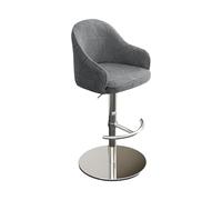 LIULIWEIFA Elasticizzato Copri Sedie Bar, Fodere Sgabello Bar con Braccioli e Schienale, Fodere per Sgabelli da Bar Cucina Pranzo Girevoli Moderno Curvo Copertura Sgabello Bar,Dark Gray,2pcs