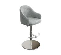 LIULIWEIFA Elasticizzato Copri Sedie Bar, Fodere Sgabello Bar con Braccioli e Schienale, Fodere per Sgabelli da Bar Cucina Pranzo Girevoli Moderno Curvo Copertura Sgabello Bar,Light gray,4pcs