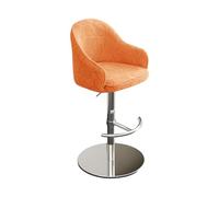 LIULIWEIFA Elasticizzato Copri Sedie Bar, Fodere Sgabello Bar con Braccioli e Schienale, Fodere per Sgabelli da Bar Cucina Pranzo Girevoli Moderno Curvo Copertura Sgabello Bar,Arancia,2pcs