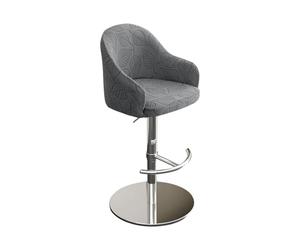 LIULIWEIFA Elasticizzato Copri Sedie Bar, Fodere Sgabello Bar con Braccioli e Schienale, Fodere per Sgabelli da Bar Cucina Pranzo Girevoli Moderno Curvo Copertura Sgabello Bar,Dark gray,2pcs