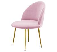 LIULIWEIFA Pink b,6pcs,Velluto Coprisedie con Schienale 2/4/6 Pezzi Copripoltrona Elasticizzato Ufficio Coprisedia becco d'anatra per sgabello, trucco, sedia da pranz