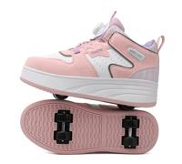 LIULIWEIFA Scarpe con Rotelle Bambino Bambina Sportive Scarpe da Skateboard Rotelle a Scomparsa Skateboard Sneakers Scarpe da Ginnastica da Pattini per Donna Uomo,2318 Pink,36 EU