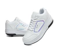 LIULIWEIFA Scarpe da Skateboard Bambino Sneakers con Rotelle Bambina e Ragazzi Scarpe con Ruote Tecniche a Scomparsa Scarpe Sportive Ginnastica da Pattini,999 White,38 EU