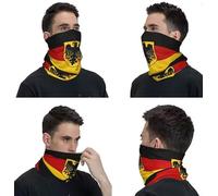 Liumarvexia 2 pz Bandiera Germania Bandiera Germania Bandana Collo Copertura Imperiale Aquila Wrap Sciarpa Ciclismo Sciarpa Equitazione per Uomo Donna Adulto Traspirante, Stampa Bandiera, 25*50cm