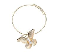 Liumarvexia Collana con ciondolo a forma di farfalla 3D esagerata per donne, collana girocollo creativa avvolta collana delicata per feste punk gioielli alla moda, adjustable, Altro