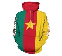 Liumarvexia Felpa con cappuccio da uomo con bandiera della camerun, stampa 3D, maniche lunghe, casual, con grande kanga, unisex, con cappuccio, abbigliamento sportivo, maglione 4XL