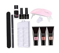 Liummrcy Kit per Unghie Polygel, Poly Nail Gel Kit Starter, Kit di prolunga per Unghie Manicure Gel Builder Builder Base Coat Nails Starter Set 11pcs Style3-All-in-One Nail Kit Kit per Unghie FREAKA