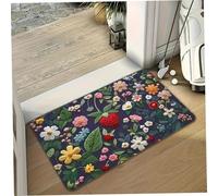 Liummrcy Tappeto d'ingresso, 20x32 pollici di lieve elegante accogliente tappetino per porte floreali lavabili Non rus per il bagno per bagno, camera da letto, casa, dormitorio, hotel