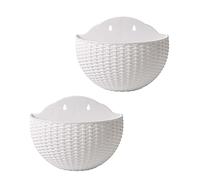 Liummrcy Vaso per Piante da Appendere, Vasi da Giardino Secchi Appesi Fioriera da Appendere, 2 Pezzi Fioriera da Appendere a Parete Vasi da Fiori Sospesi Semicerchio Cestini Vaso da Fiori