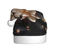 LiuMng Bohemian Golden LotusClassico cappello di Babbo Natale caldo confortevole perfetto per feste di festa, decorazioni natalizie