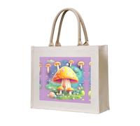 LiuMng Borsa tote in tela da donna/borsa a tracolla personalizzata/borsa della spesa con stampa di funghi fantasy, per amici, sorelle, regali