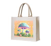 LiuMng Borsa tote in tela da donna/borsa a tracolla personalizzata/borsa della spesa con stampa di funghi, per amici, sorelle, regali