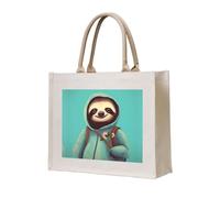 LiuMng Borsa tote in tela da donna/borsa a tracolla personalizzata/borsa della spesa con stampa pigra studentessa, per amici, sorelle, regali