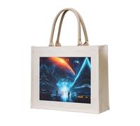 LiuMng Borsa tote in tela da donna/borsa a tracolla personalizzata/fantascienza futura stampa borsa della spesa, per amici, sorelle, regali