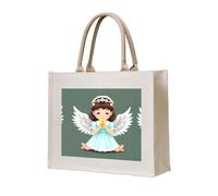 LiuMng Borsa tote in tela da donna/borsa a tracolla personalizzata/graziosa stampa con piccolo angelo, borsa della spesa, per amici, sorelle, regali