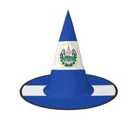 LiuMng Cappelli da strega di Halloween da donna, 1 cappello da mago con stampa El Salvador, per feste e feste