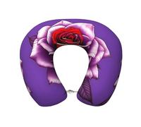 LiuMng Cuscino da viaggio in memory foam, regolabile, a forma di U, supporto per il collo per aerei, auto, cuscino per riposo, colore: fucsia