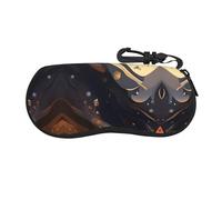 LiuMng Custodia morbida per occhiali da sole con stampa media scura ultra leggera in neoprene con cerniera, custodia di sicurezza per occhiali da vista carina