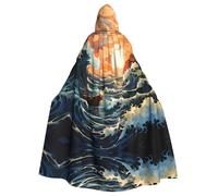 LiuMng Sea and Sail - Mantello lungo unisex con cappuccio, per Halloween, cosplay e giochi di ruolo