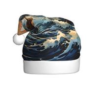 LiuMng Sea and SailClassico cappello di Babbo Natale caldo confortevole perfetto per feste di festa, decorazioni natalizie
