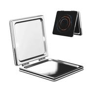 LiuMng Specchio cosmetico tascabile portatile misterioso cosmico con fori neri da viaggio specchio cosmetico quadrato con stampa ingrandente specchio compatto per ciglia