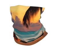 LiuMng Sunset beach amaca stampa ciclismo maschera viso fascia collo ghetta copricapo sciarpa sport bandana, per uomo e donna, bianco, taglia unica