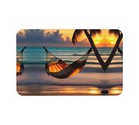 LiuMng Tappetino da bagno in terra di diatomite con stampa tramonto sulla spiaggia, tappetino da bagno assorbente, tappetino da doccia tappetino da bagno, adatto sotto la porta