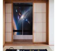 LiuMng Tenda per porta in tessuto, Fengshui, un affascinante universo drappo per la privacy, isolamento termico, oscurante, 86,4 x 142,2 cm