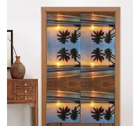 LiuMng Tenda per porta in tessuto, tenda a pannello, divisori, arazzo 2 pannelli, 86,4 x 142,2 cm, per la casa DecoSunset Beach