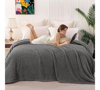 LIUNADM Coperta in Pile 115 x 120 cm Microfibra Calda e Morbida Coperta Plaid in Pile Invernale per La Mia Migliore Amica Natale, Grigio Scuro