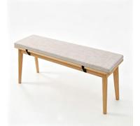 LIUNADM Cuscino Panca Antiscivolo Sfoderabile Lavabile 20x195cm bianco | Cuscino Panca Esterno Su Misura Resistente Per Giardino Terrazza Cucina