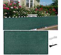 LIUNADM Frangivisto Balcone 105 x 550 cm Anti-UV Antivento HDPE Breathable Frangi-Vista Frangivento con Occhielli Fascetta Corda per Giardino Terrazza Esterno, Verde Scuro