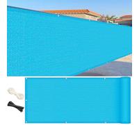 LIUNADM Frangivisto Balcone 75 x 840 cm Anti-UV Antivento HDPE Breathable Telo Copri Ringhiera e Schermo Privacy con Occhielli Fascetta Corda per Giardino Terrazza Esterno, Blu Cielo