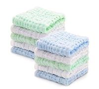 LIUNIAN 10 confezioni Salviettine per neonato in mussola, salviette per neonati in cotone al 100% naturale, asciugamano per il viso appena nato e traspirante per Sensitive Skin, 12''x12 ''