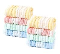 LIUNIAN 8 confezioni Salviettine per neonato in mussola, salviette per neonati in cotone al 100% naturale, asciugamano per il viso appena nato e traspirante per Sensitive Skin, 12''x12 ''