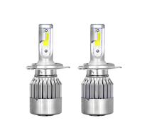 LIUNIAN H4 LED Car Light Bulb Kit 72w 8000lm Super Bright 6000K COB 2 Pcs Driving Lights Kit conversione lampada per auto 12V 24V C6-H4 Cool White