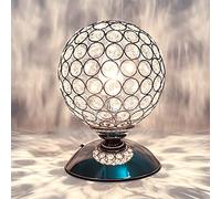 LIUNIAN Lampada da tavolo in cristallo Lampada da comodino moderna a luce sferica dimmerabile moderna con sensore tattile, diametro 12 cm per camera da letto soggiorno, lampadina da 40 W inclusa