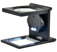 LIUNJHUY Lente d'Ingrandimento LED da Tavolo Pieghevole con Scala HD 10 Volte per Uomo Anziano, Lettura, identificazione dei Gioielli, Riparazione, Lente in Vetro Ottico Interesting