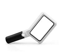 LIUNJHUY Lente d'Ingrandimento Portatile con Luce LED COB, Lente acrilica 2X/20, ausilio di Lettura Illuminato Portatile, Lente d'Ingrandimento per la Lettura di Libri e giornali, osservazione di