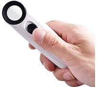 LIUNJHUY Lenti di ingrandimento, Lente di ingrandimento 40X Portatile con Luce a LED, Lente di ingrandimento per Lettura, Hobby, Monete, Libri, francobolli, ispezione e Riparazione Interesting